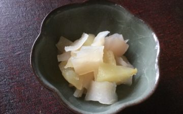 かんぴょうとりんごの白ワイン煮